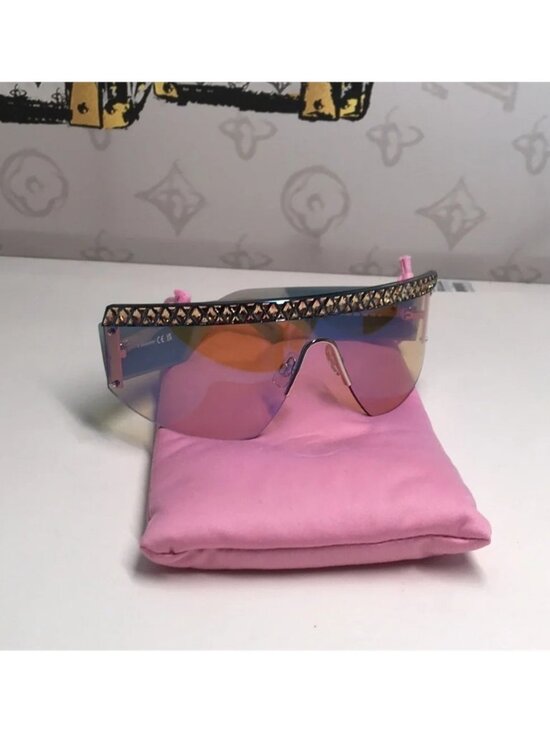 New Authentic Swarovski Sunglasses Mask, Gradient tint, SK0363 30X, Blue